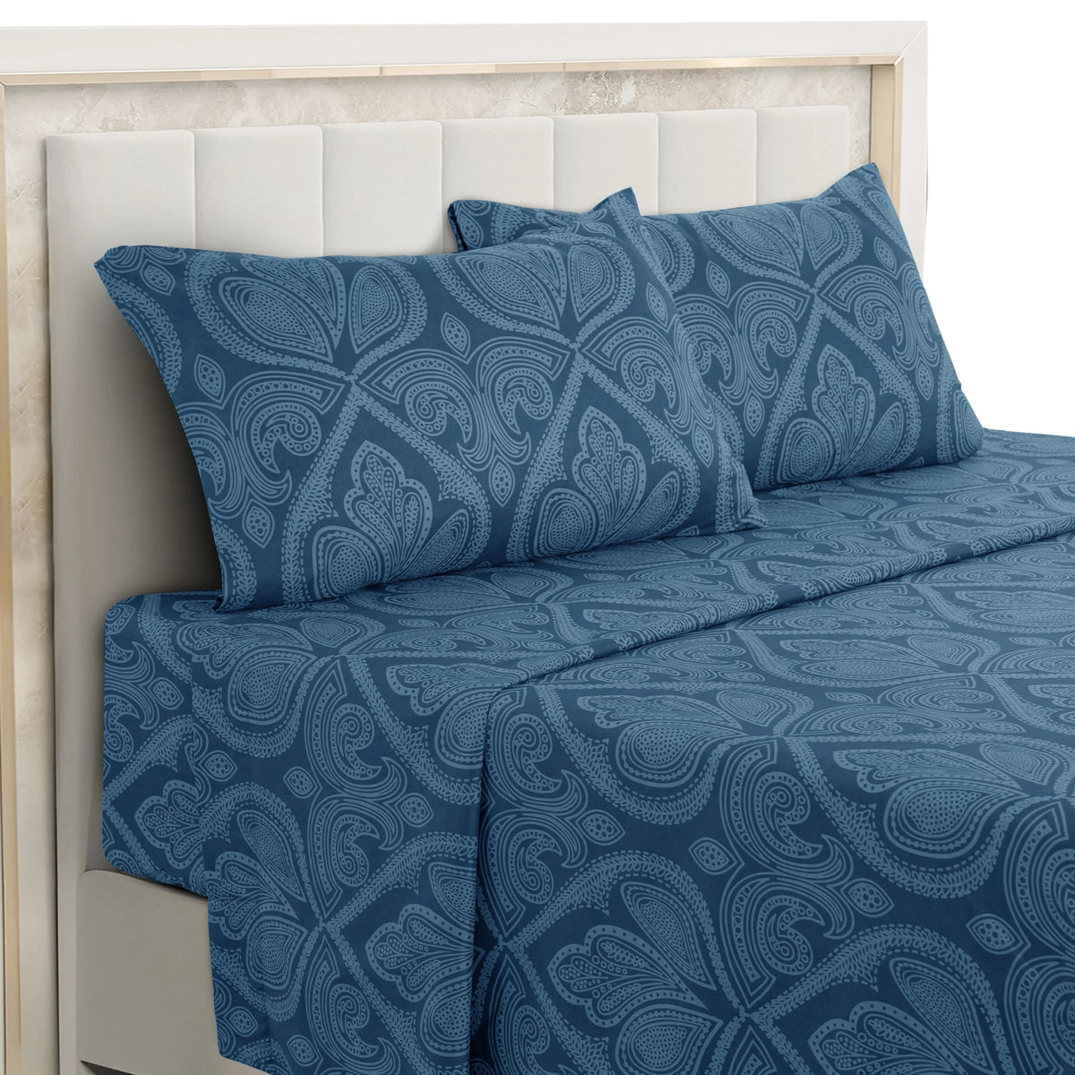 Lux Decor Soft Paisley Wrinkle Resistant Microfiber Bed Sheet Set