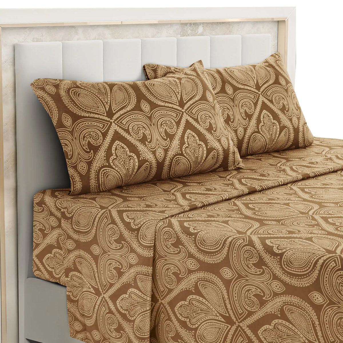 Lux Decor Soft Paisley Wrinkle Resistant Microfiber Bed Sheet Set