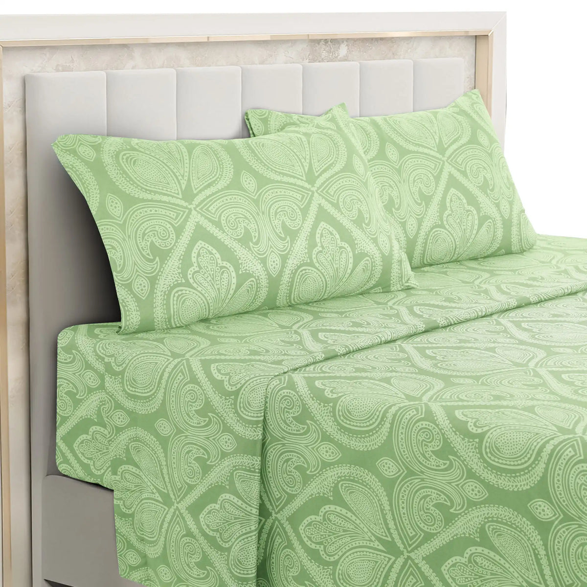 Lux Decor Soft Paisley Wrinkle Resistant Microfiber Bed Sheet Set