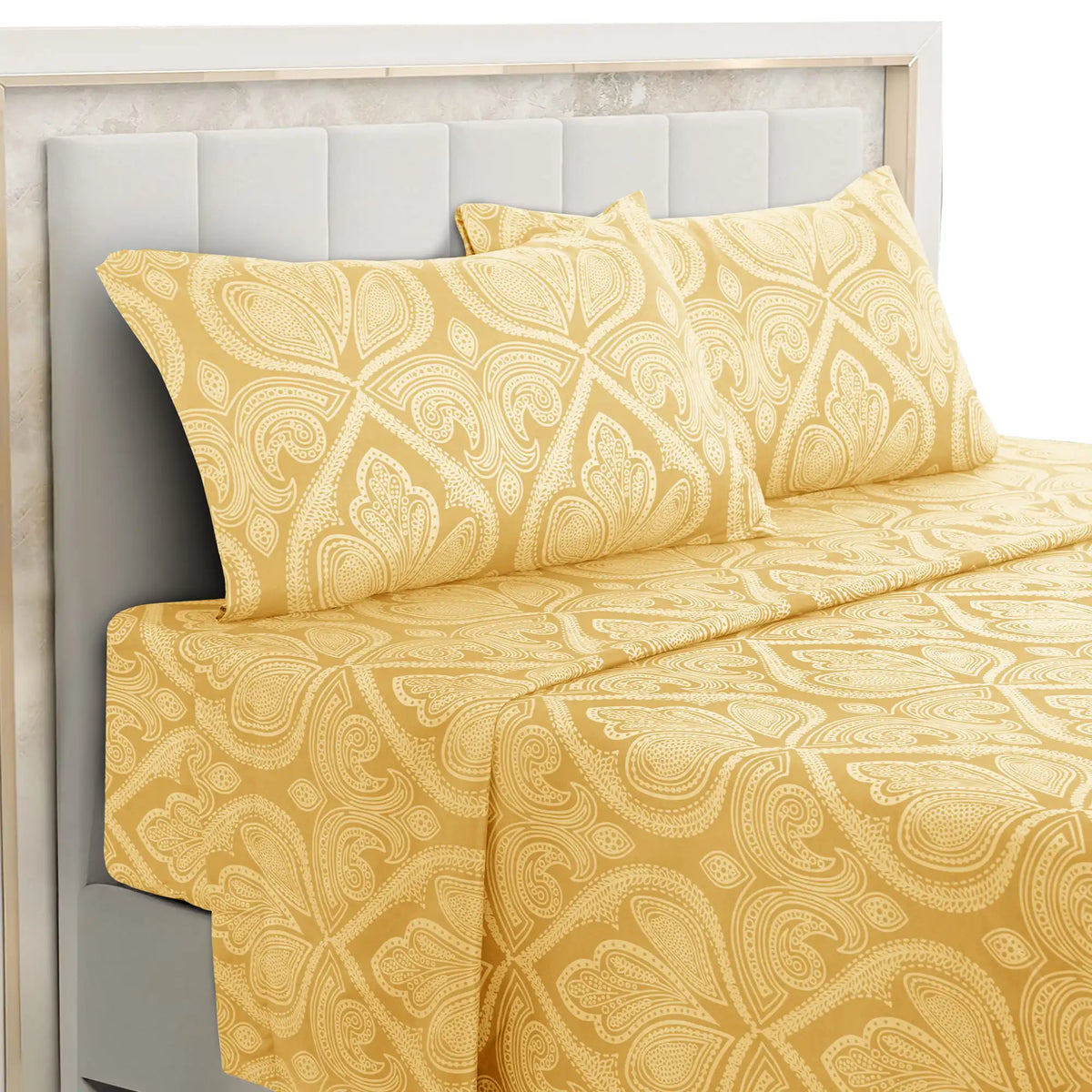 Lux Decor Soft Paisley Wrinkle Resistant Microfiber Bed Sheet Set