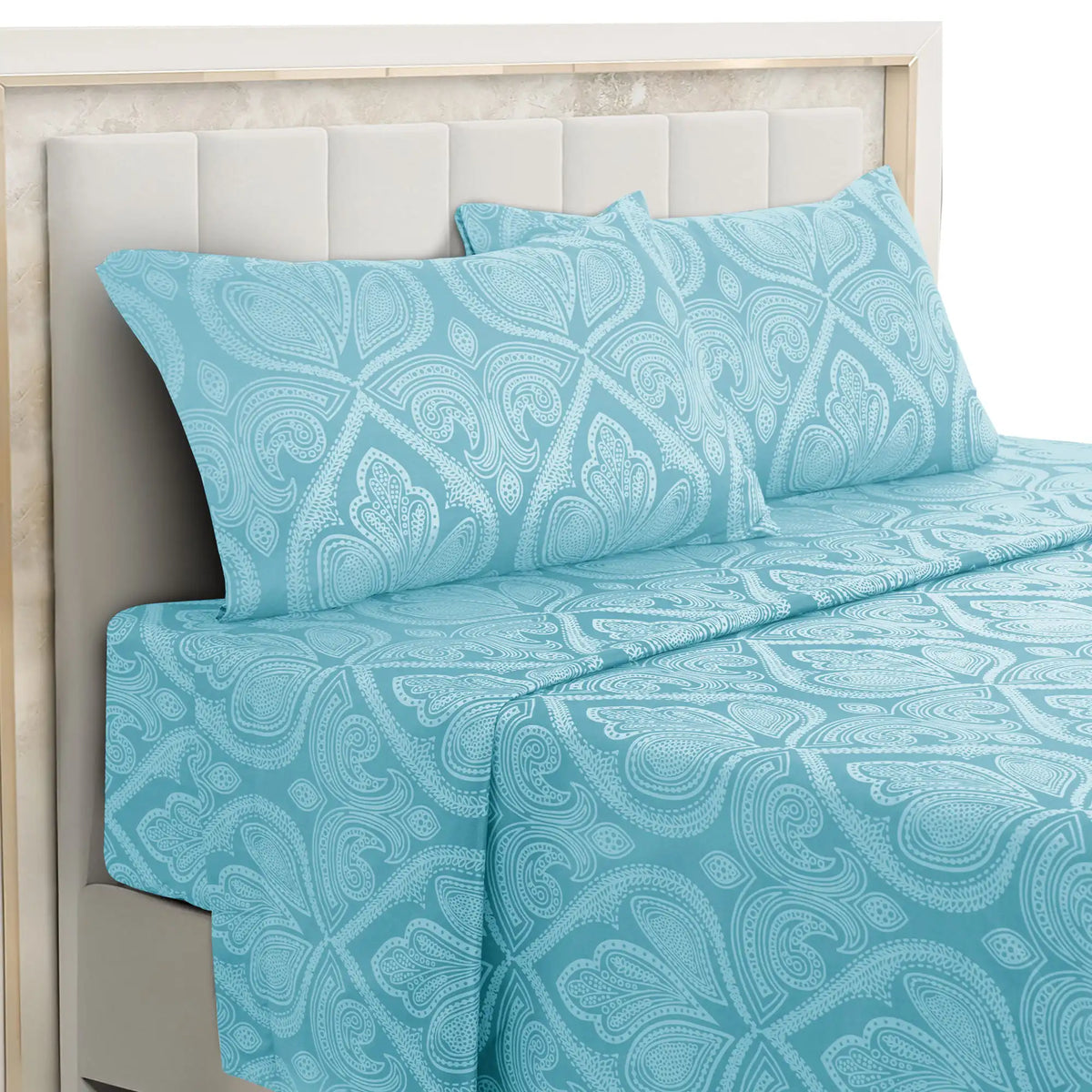 Lux Decor Soft Paisley Wrinkle Resistant Microfiber Bed Sheet Set