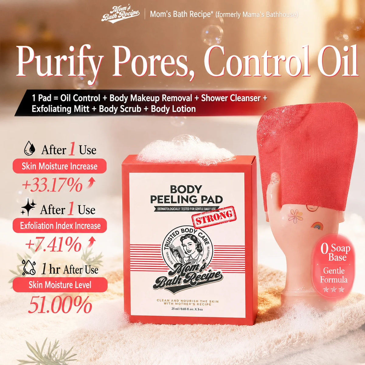 Bubble Exfoliating Body Scrub Glove For Acne And Skin Care