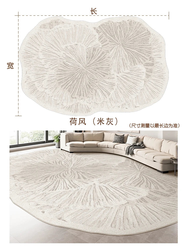 French Style Plush Stripe Carpet for Bedroom and Living Room Decor