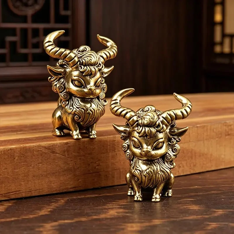 Brass Demon Metal Sculpture Goblin Home Decor Ornament Figure