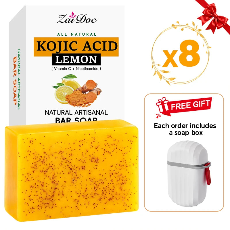 Zaidoc Kojic Acid Lemon Turmeric Soap Brightening Cleanser