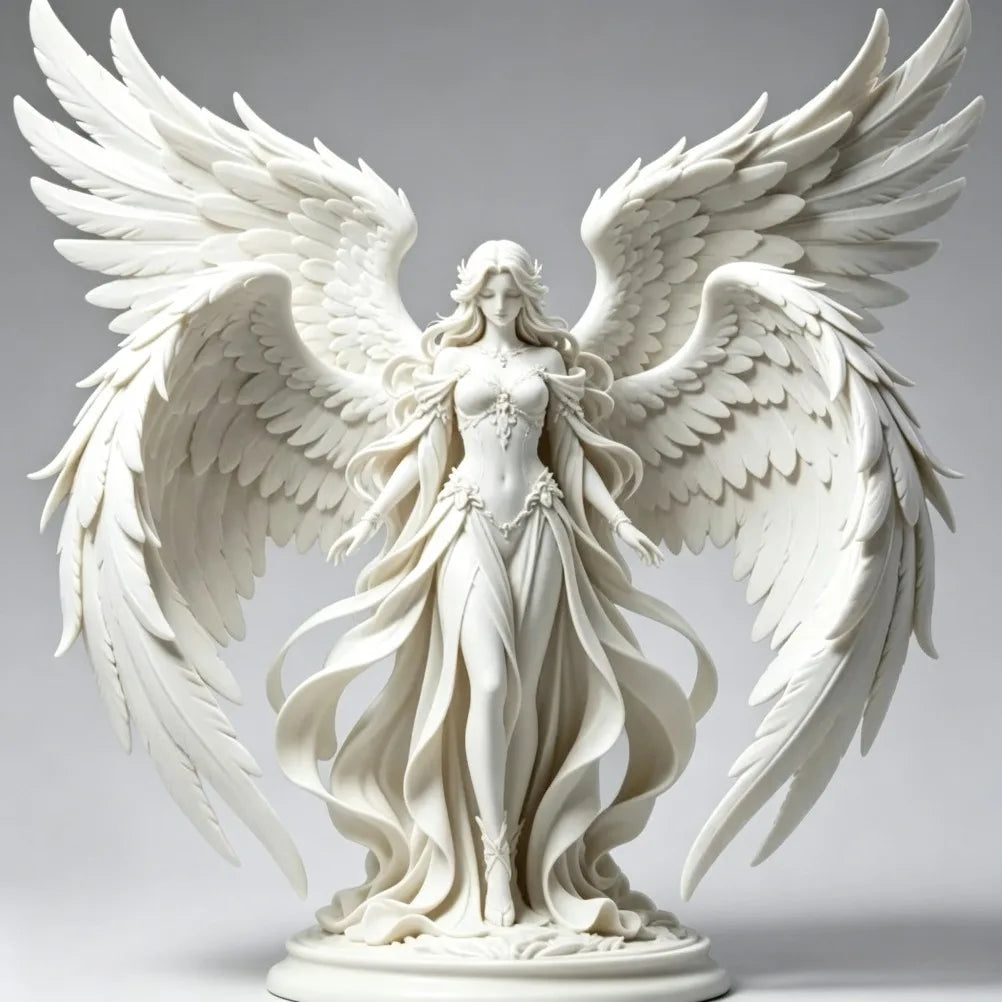 Four Wing Guardian Angel 3D Printed Desktop Home Decor Figurine