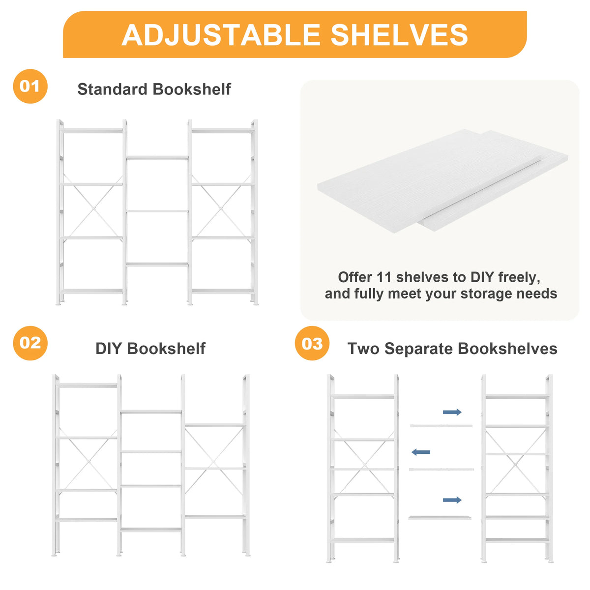 Four Tier Metal Bookshelf For Modern Home Storage And Display