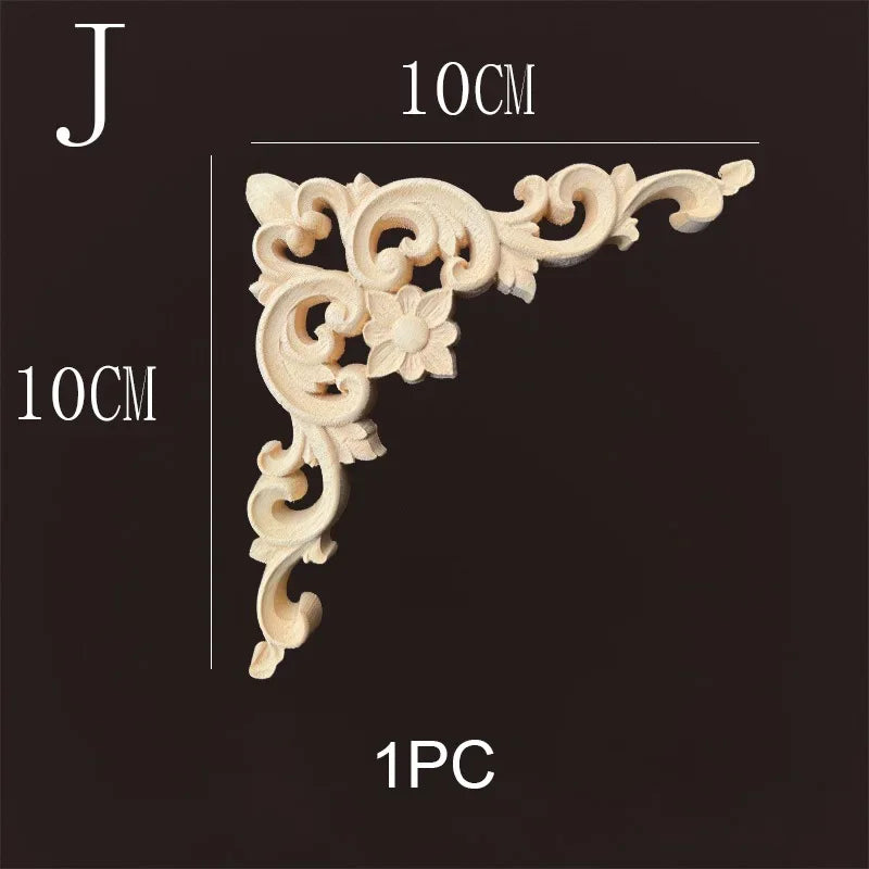 MaYupeT Wooden Corner Onlay Appliques for Furniture and Wall Decor