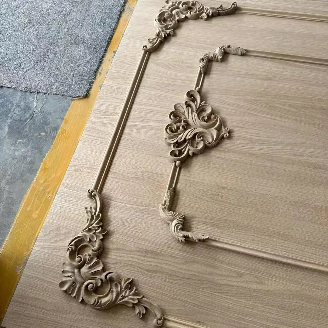 MaYupeT Wooden Corner Onlay Appliques for Furniture and Wall Decor