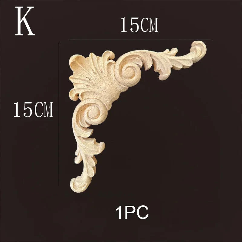 MaYupeT Wooden Corner Onlay Appliques for Furniture and Wall Decor