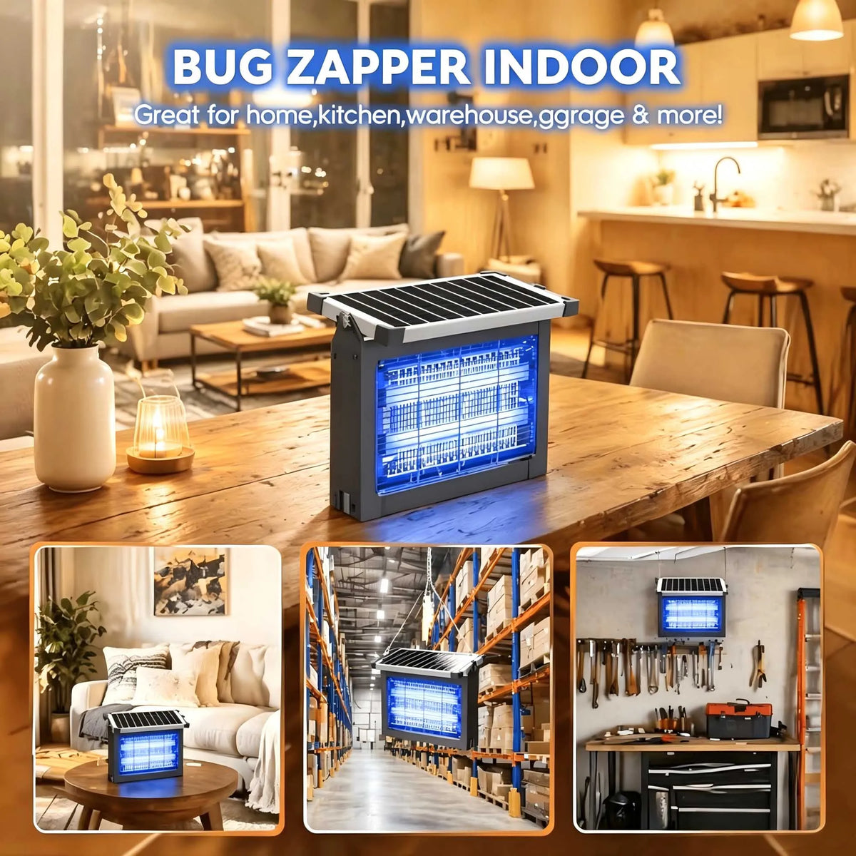Waterproof Solar Bug Zapper For Outdoor Garden And Patio