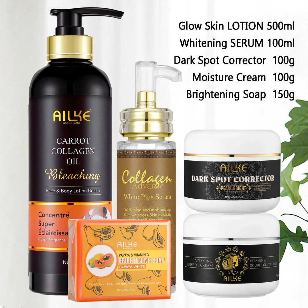 Ailke Collagen Five In One Brightening Skin Care Set