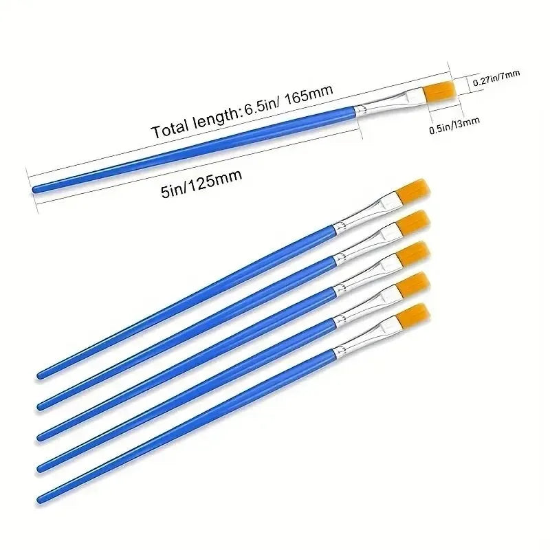 Nylon Paint Brush Set For Oil Acrylic And Watercolor Artists