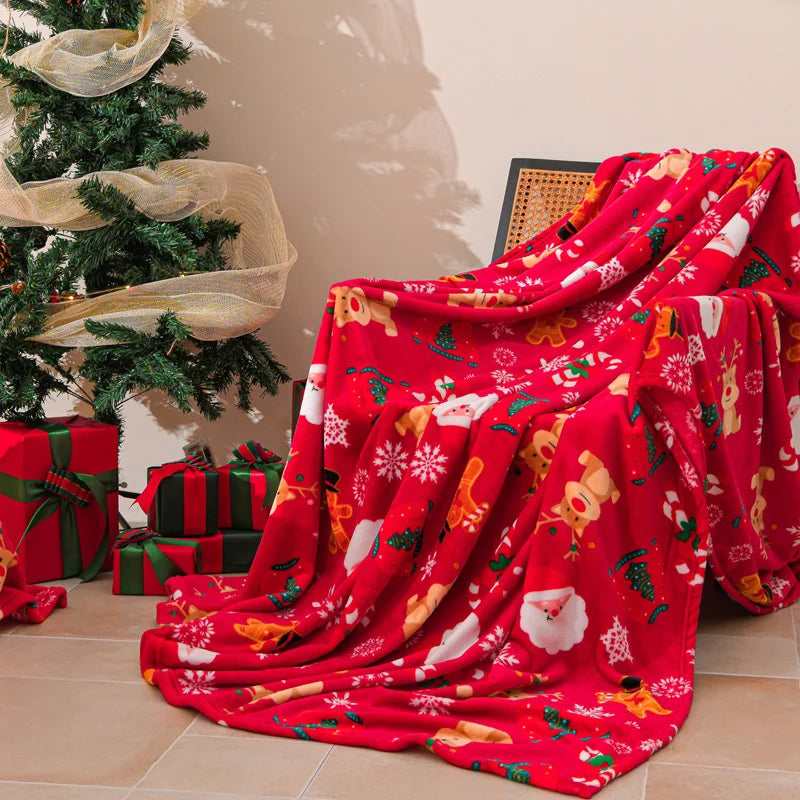 LUXO Floral Flannel Blanket for Cozy Sofa and Bed Comfort