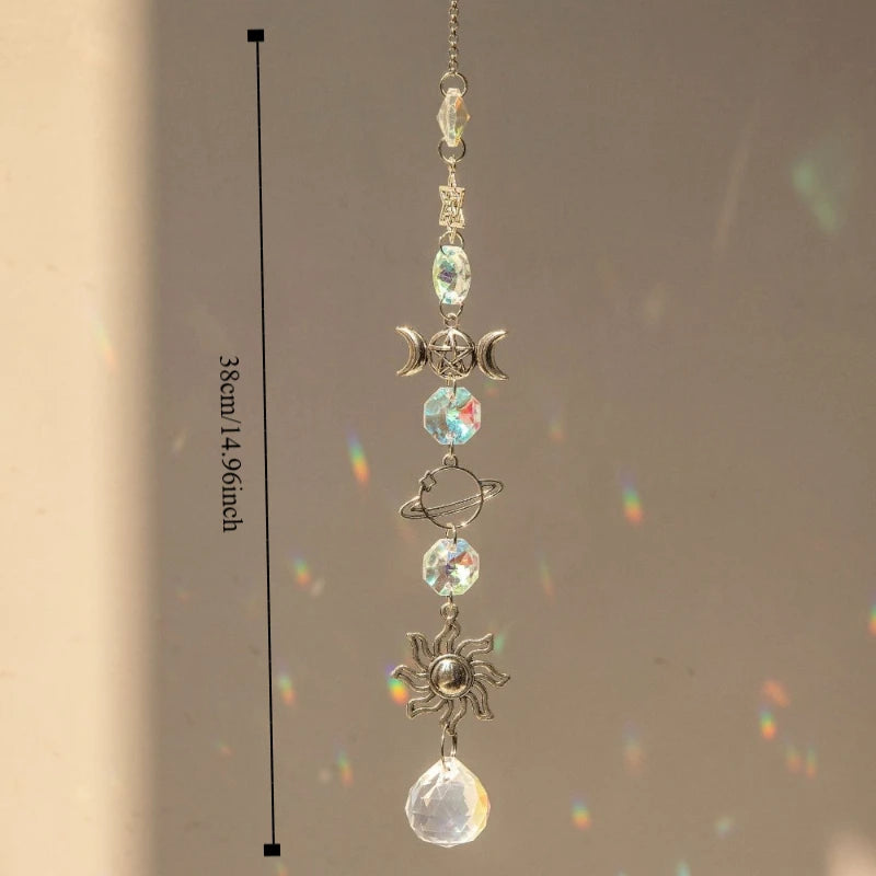 Crystal Rainbow Wind Chime Sun Catcher Home Garden Decor