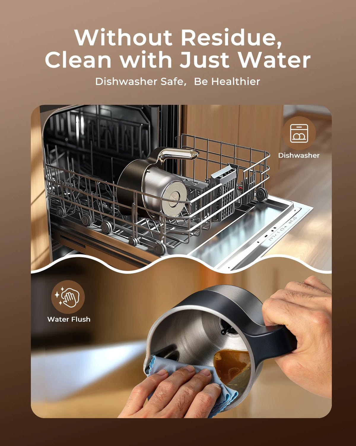 UHOST Electric Milk Frother And Steamer Coffee Maker