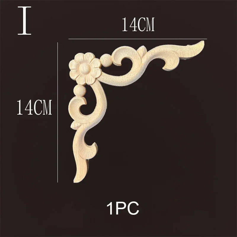 MaYupeT Wooden Corner Onlay Appliques for Furniture and Wall Decor