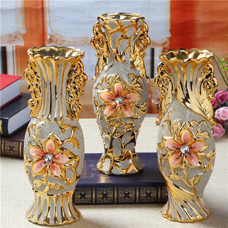 Luxury European Ceramic Decorative Vase for Elegant Home Decor
