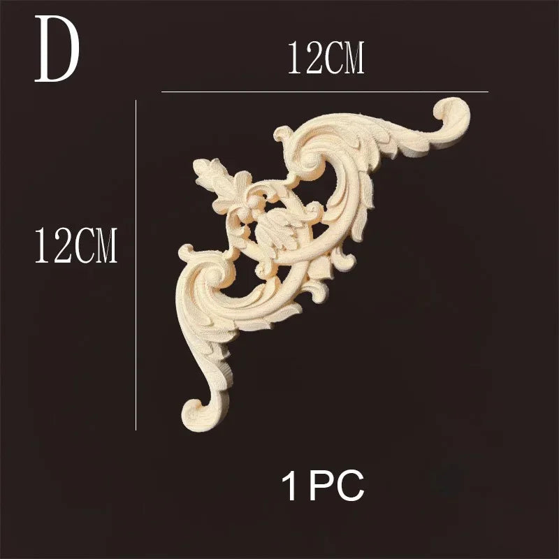 MaYupeT Wooden Corner Onlay Appliques for Furniture and Wall Decor