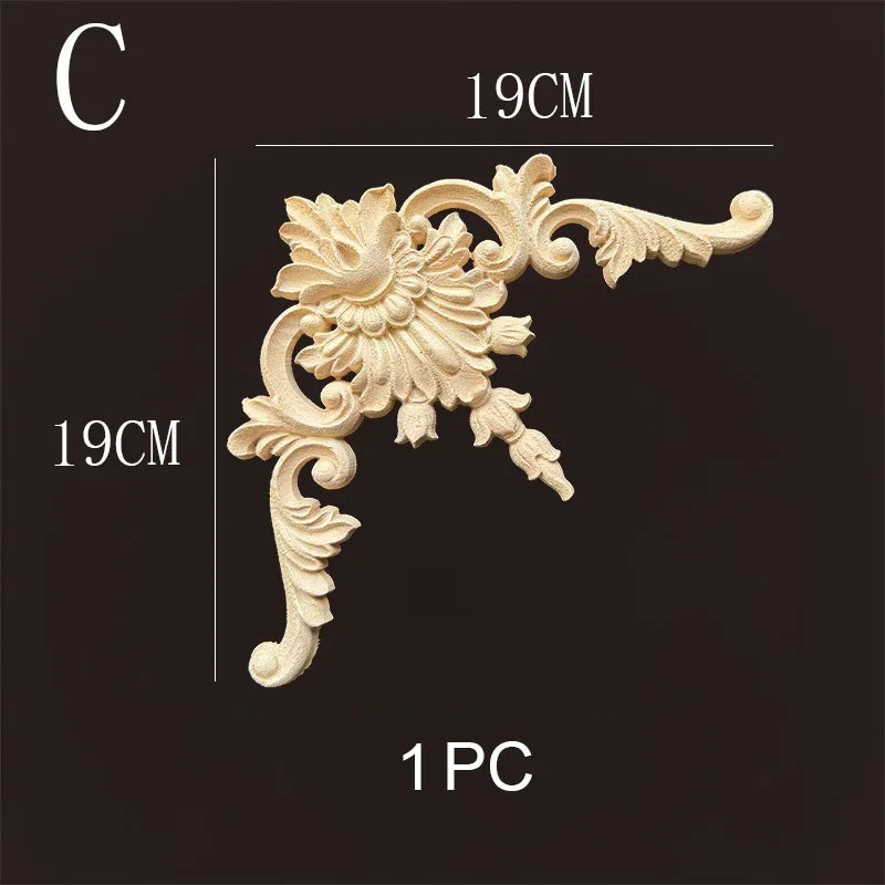 MaYupeT Wooden Corner Onlay Appliques for Furniture and Wall Decor