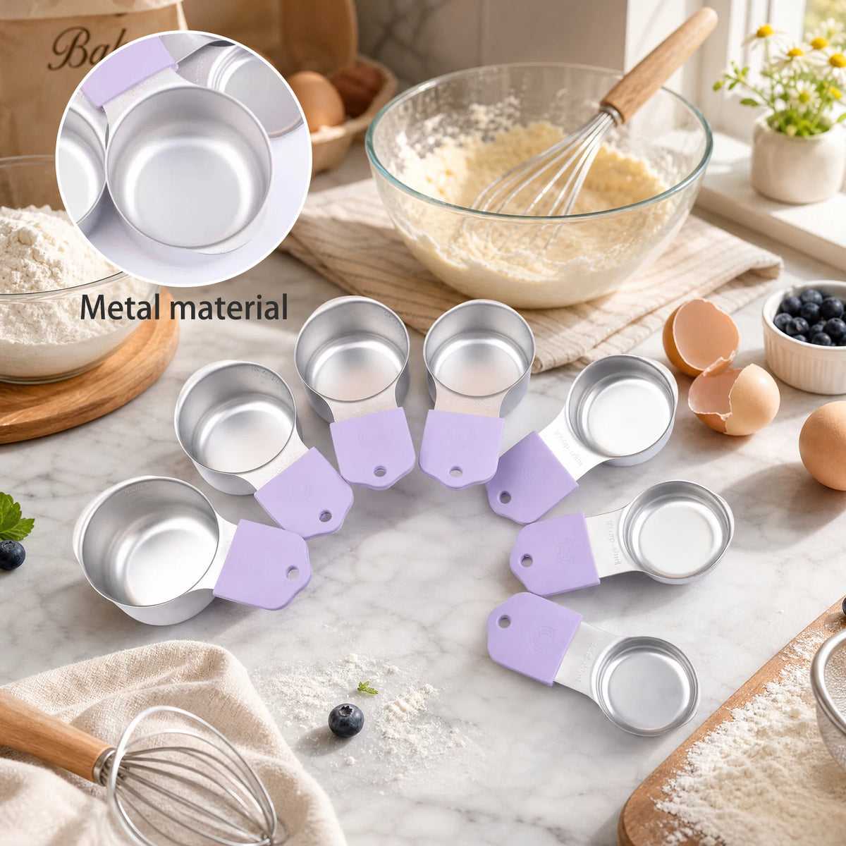 Stainless Steel Measuring Cups And Spoons Set For Baking and Cooking