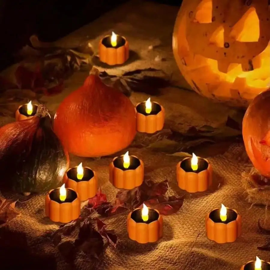 Outdoor Solar Pumpkin Lantern Lights With Flickering LED Glow