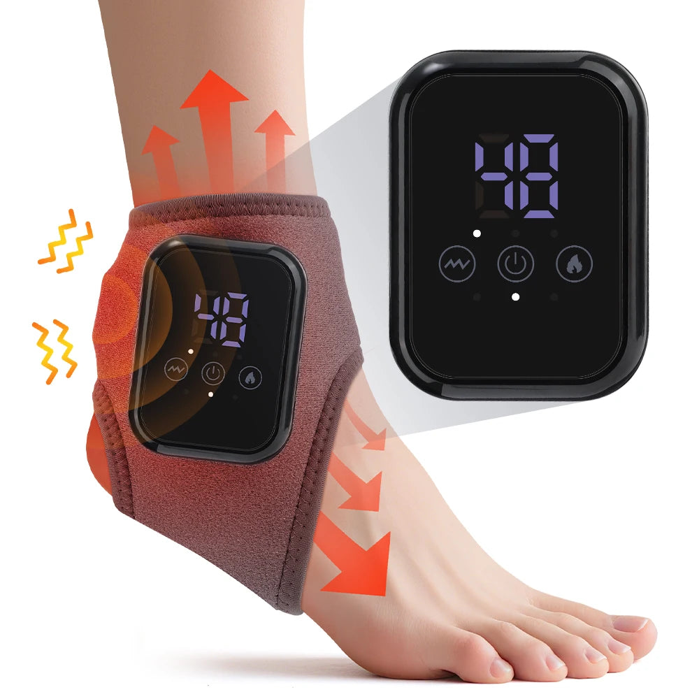 Heating Electric Ankle And Foot Massager With Vibration Therapy