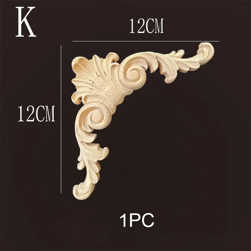 MaYupeT Wooden Corner Onlay Appliques for Furniture and Wall Decor