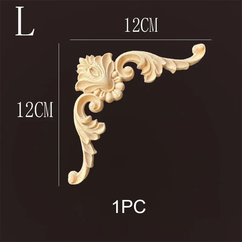 MaYupeT Wooden Corner Onlay Appliques for Furniture and Wall Decor