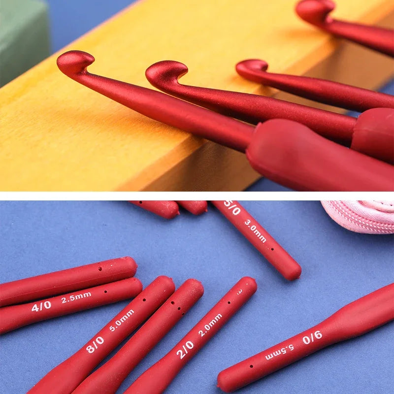 Ergonomic Aluminum Crochet Hooks Set For Comfortable Crafting