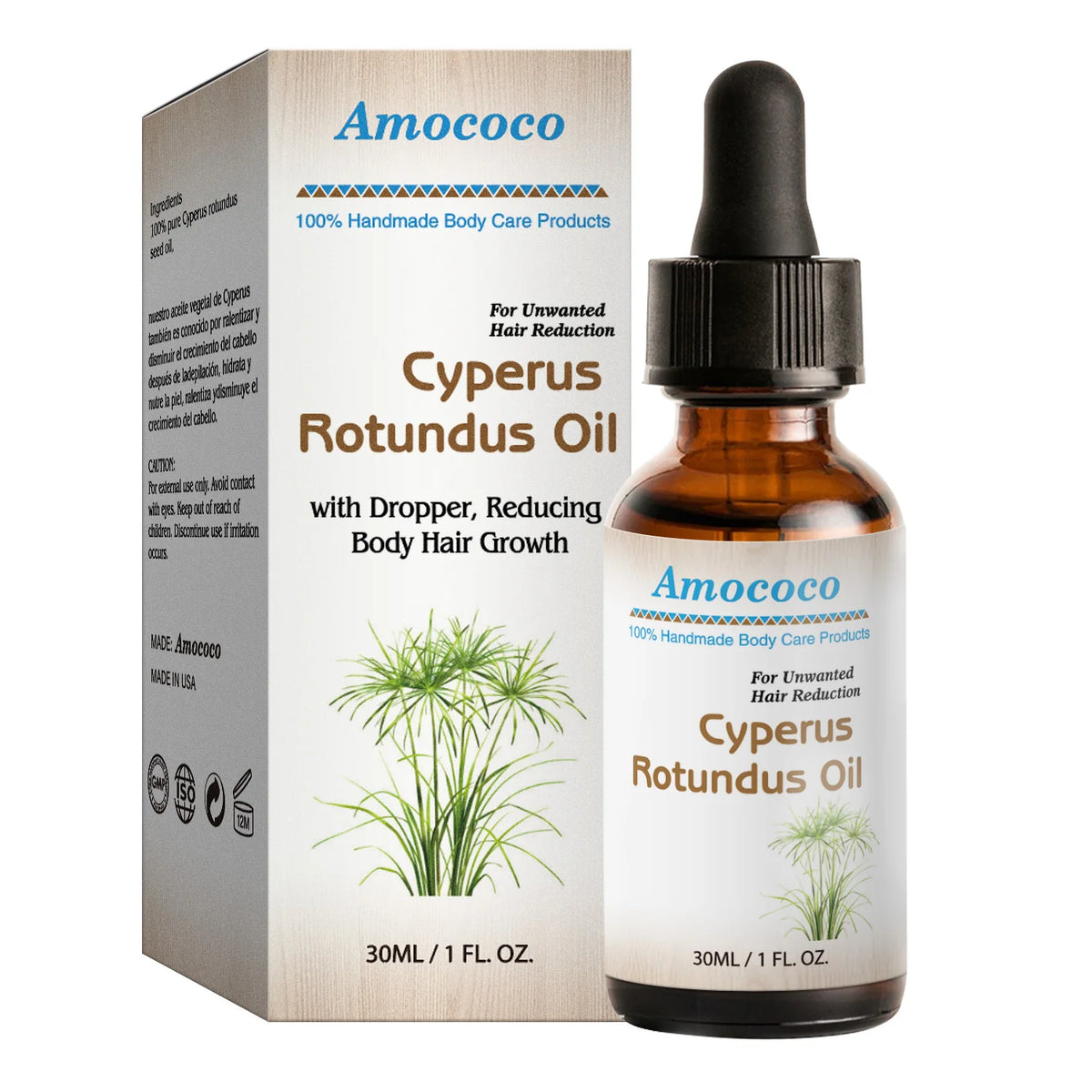 Amococo Natural Cyperus Rotundus Oil For Soothing Facial Body Care