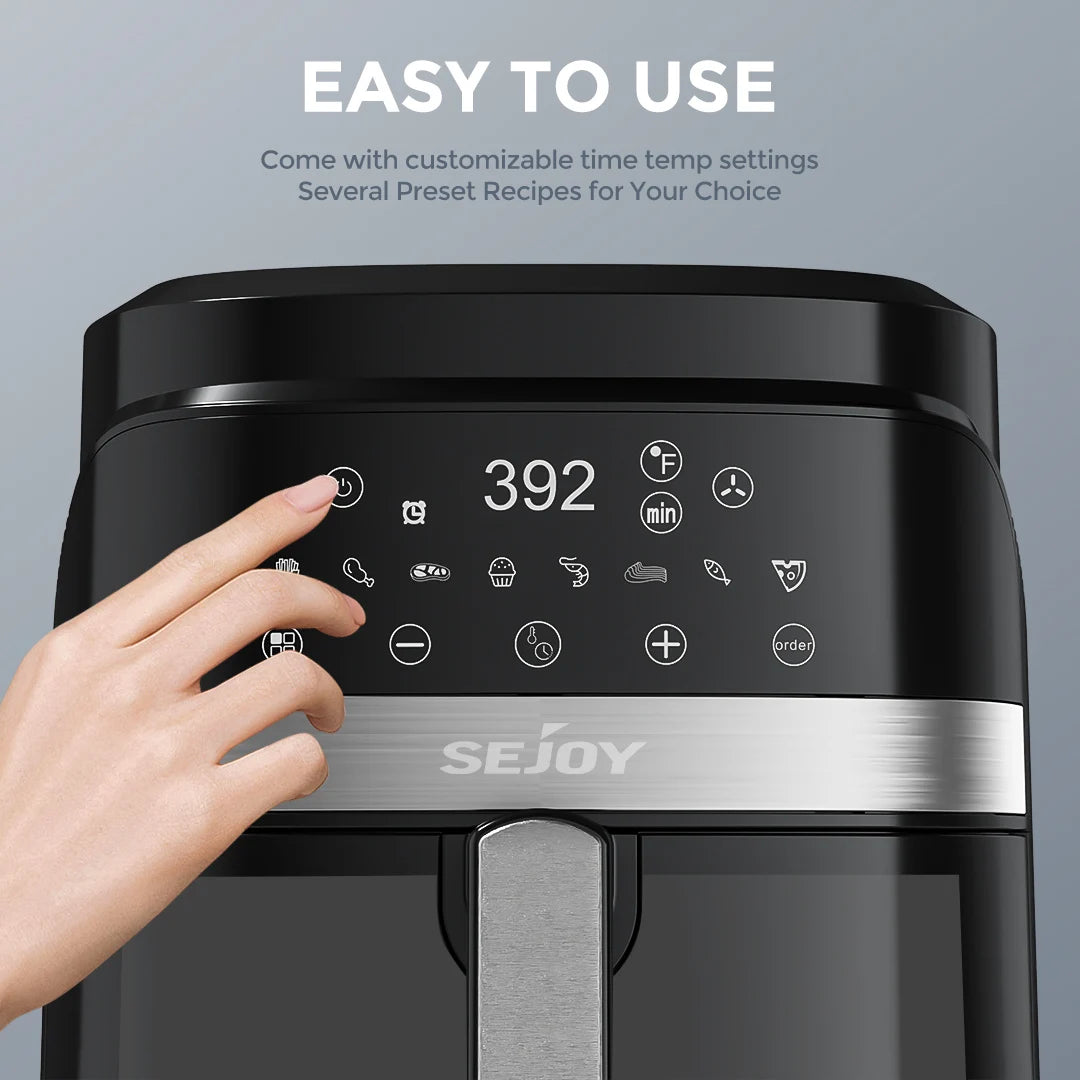 Sejoy 8 In 1 Ceramic Air Fryer With Versatile Cooking