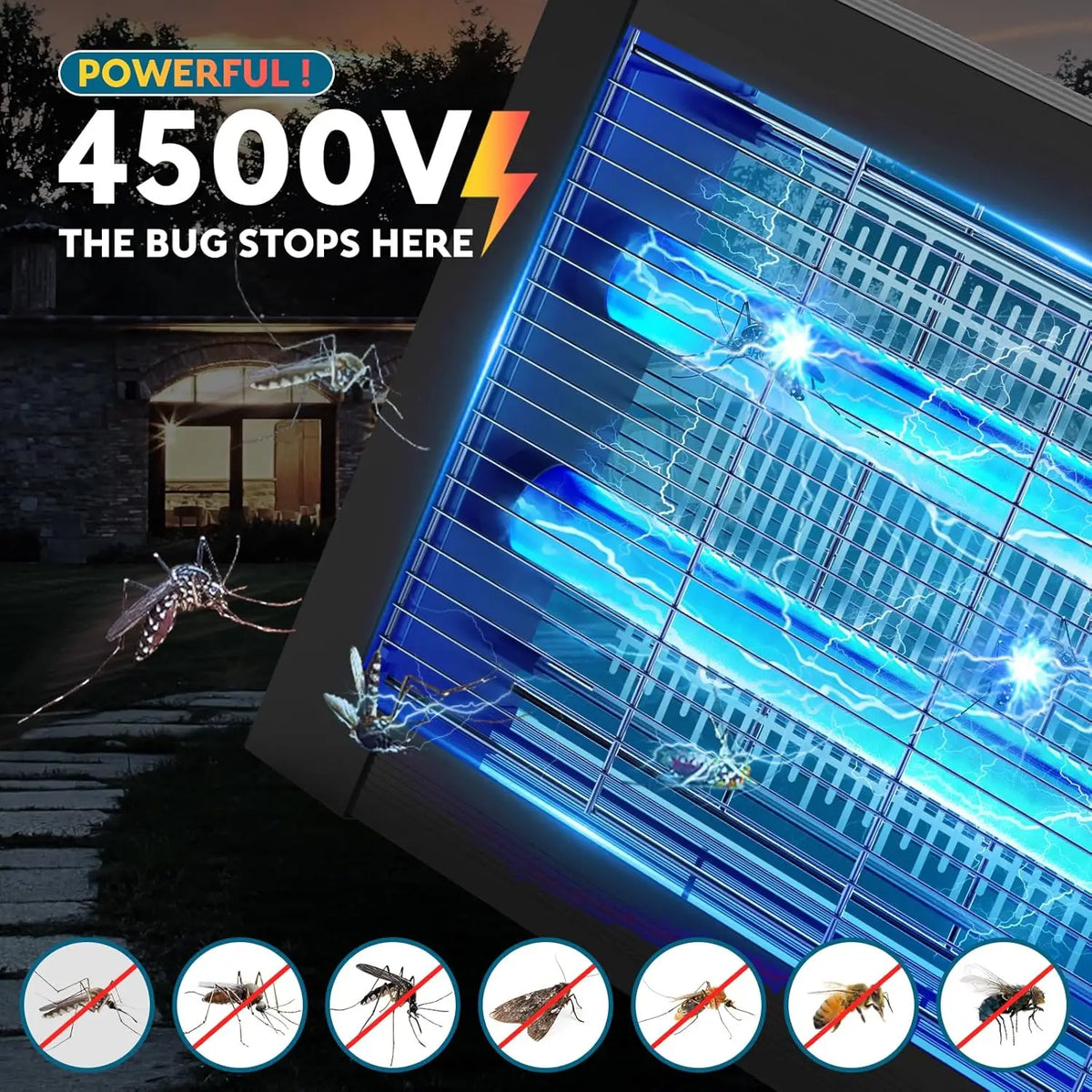Waterproof Solar Bug Zapper For Outdoor Garden And Patio
