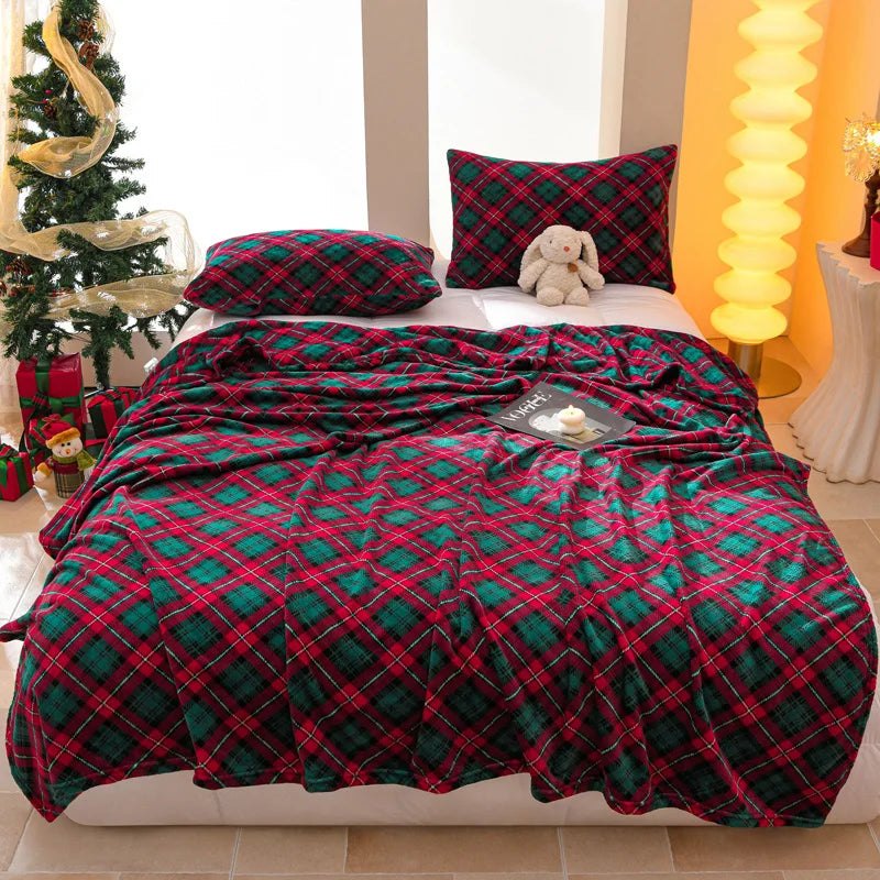 LUXO Floral Flannel Blanket for Cozy Sofa and Bed Comfort