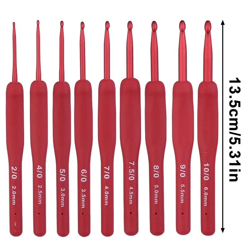 Ergonomic Aluminum Crochet Hooks Set For Comfortable Crafting