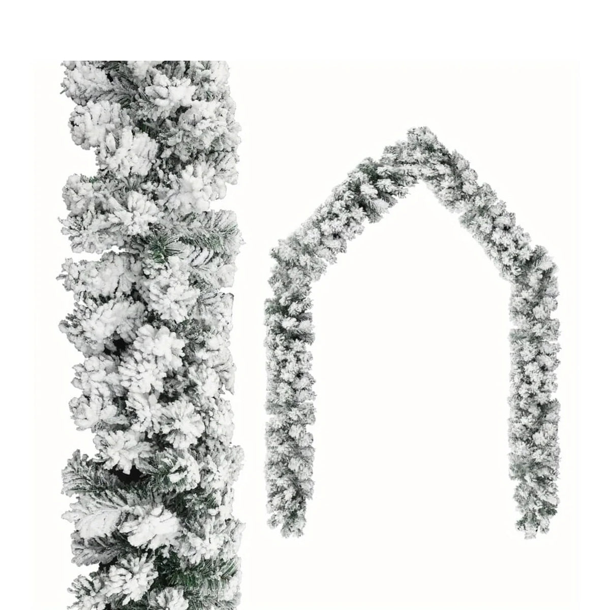 Blusea Flocked Christmas Garland For Holiday Party Decoration