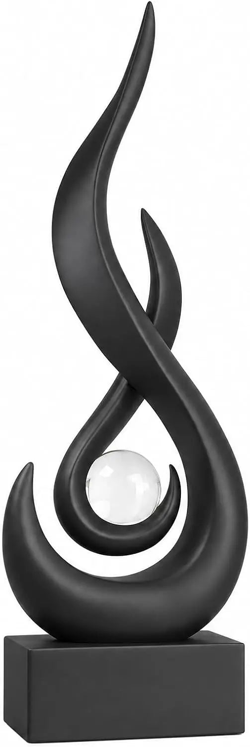 Modern Abstract Flame Sculpture For Stylish Home Office Decor