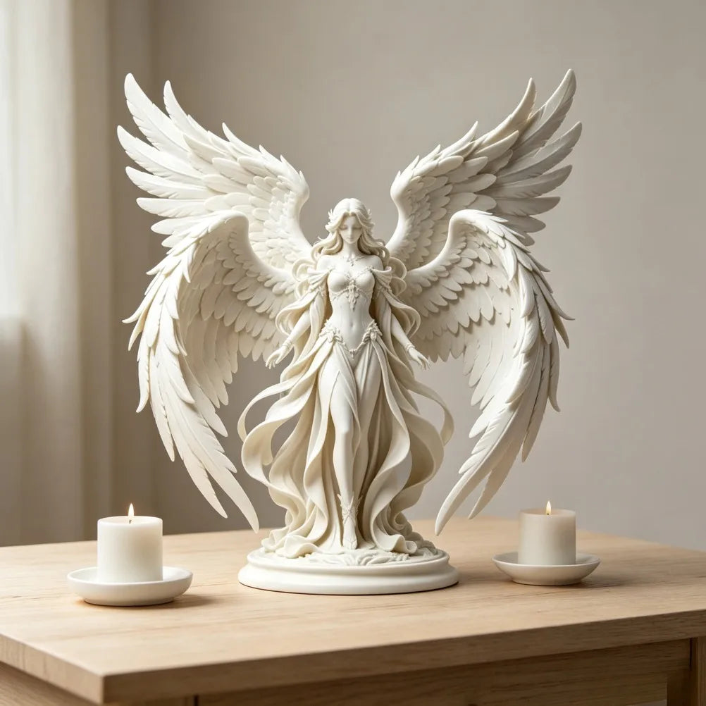 Four Wing Guardian Angel 3D Printed Desktop Home Decor Figurine