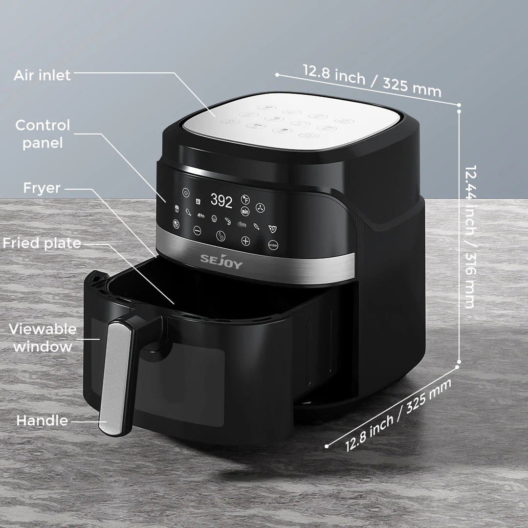 Sejoy 8 In 1 Ceramic Air Fryer With Versatile Cooking