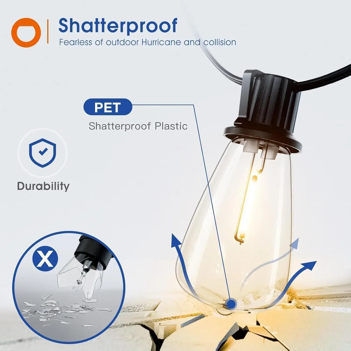 Mimirgb Waterproof Led Outdoor String Lights Patio Decor