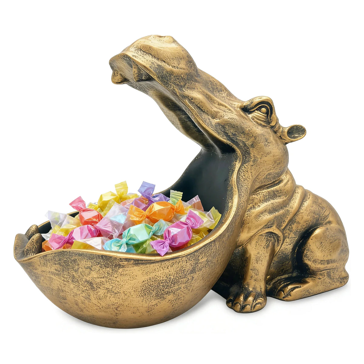 Decorative Resin Hippo Key Holder For Home Office Storage Bowl