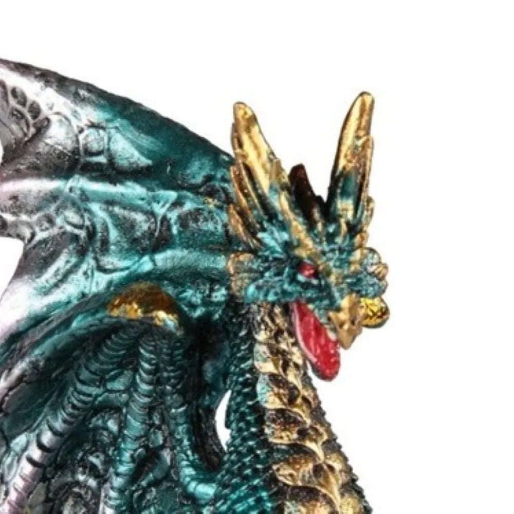 Stealstreet Fantasy Dragon Figurine With Decorative Geode Base