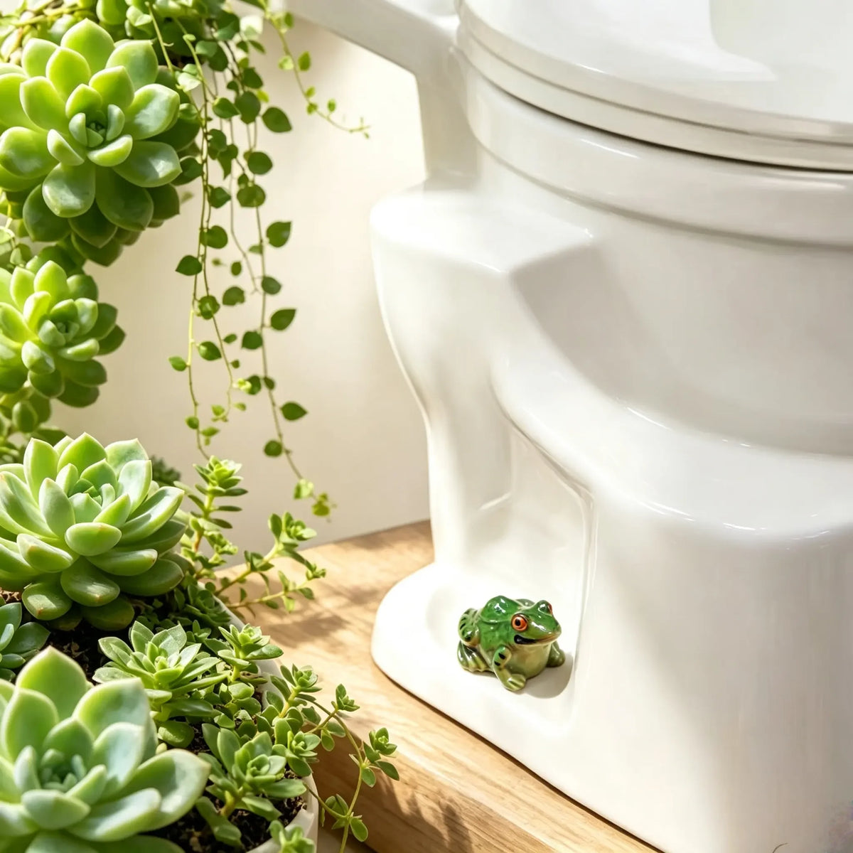 Decorative Toilet Bolt Caps Featuring Turtle And Frog Designs