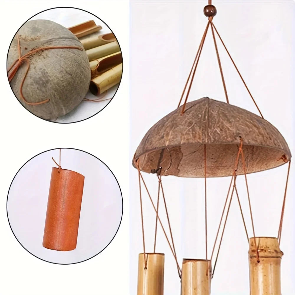 Bamboo Wind Chimes Outdoor Garden Home Decor Hanging Decoration