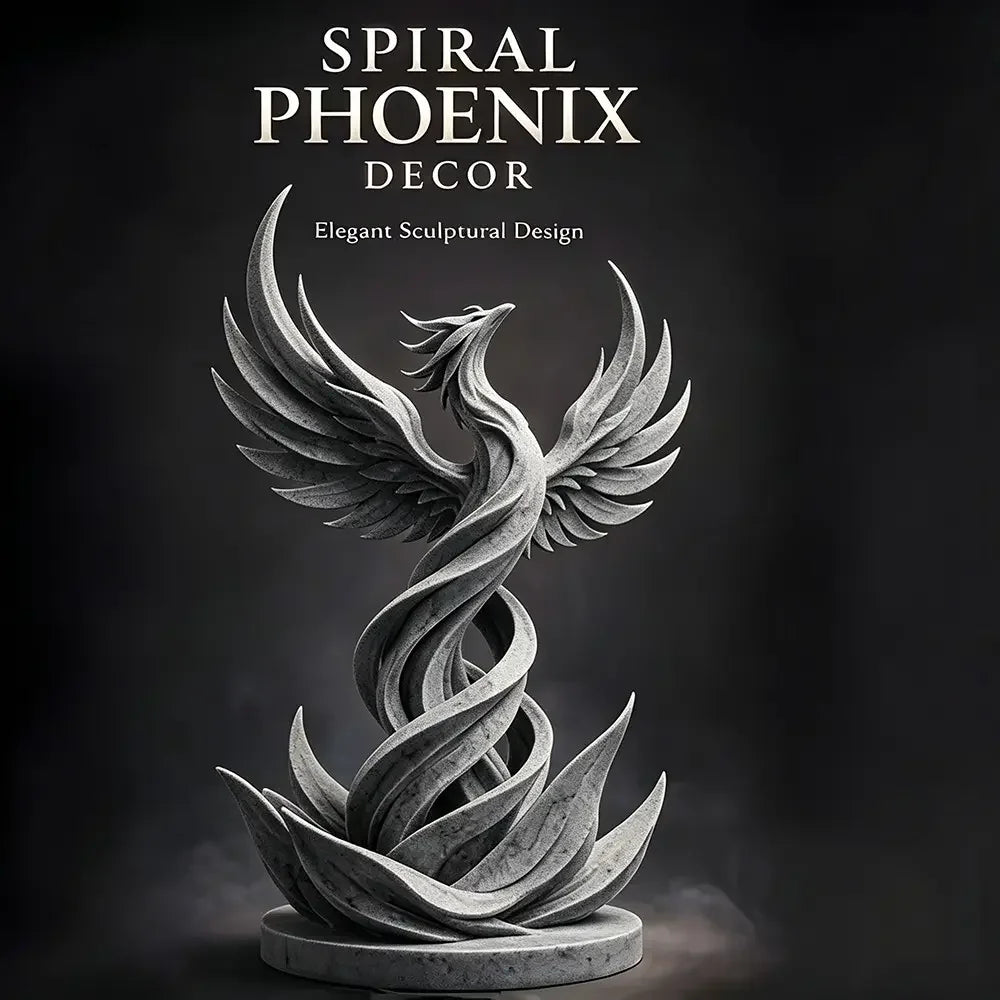 Matte Helical Phoenix Sculpture Ornament Desktop Decor
