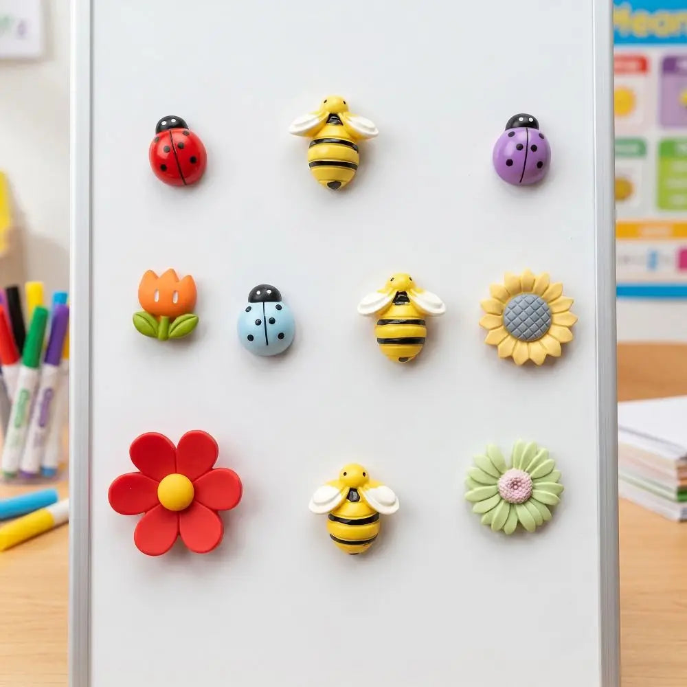 Adorable Floral Refrigerator Magnets Set For Kitchen Decor