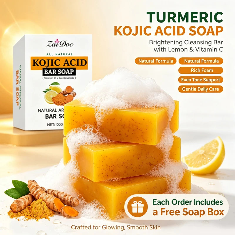 Zaidoc Kojic Acid Lemon Turmeric Soap Brightening Cleanser