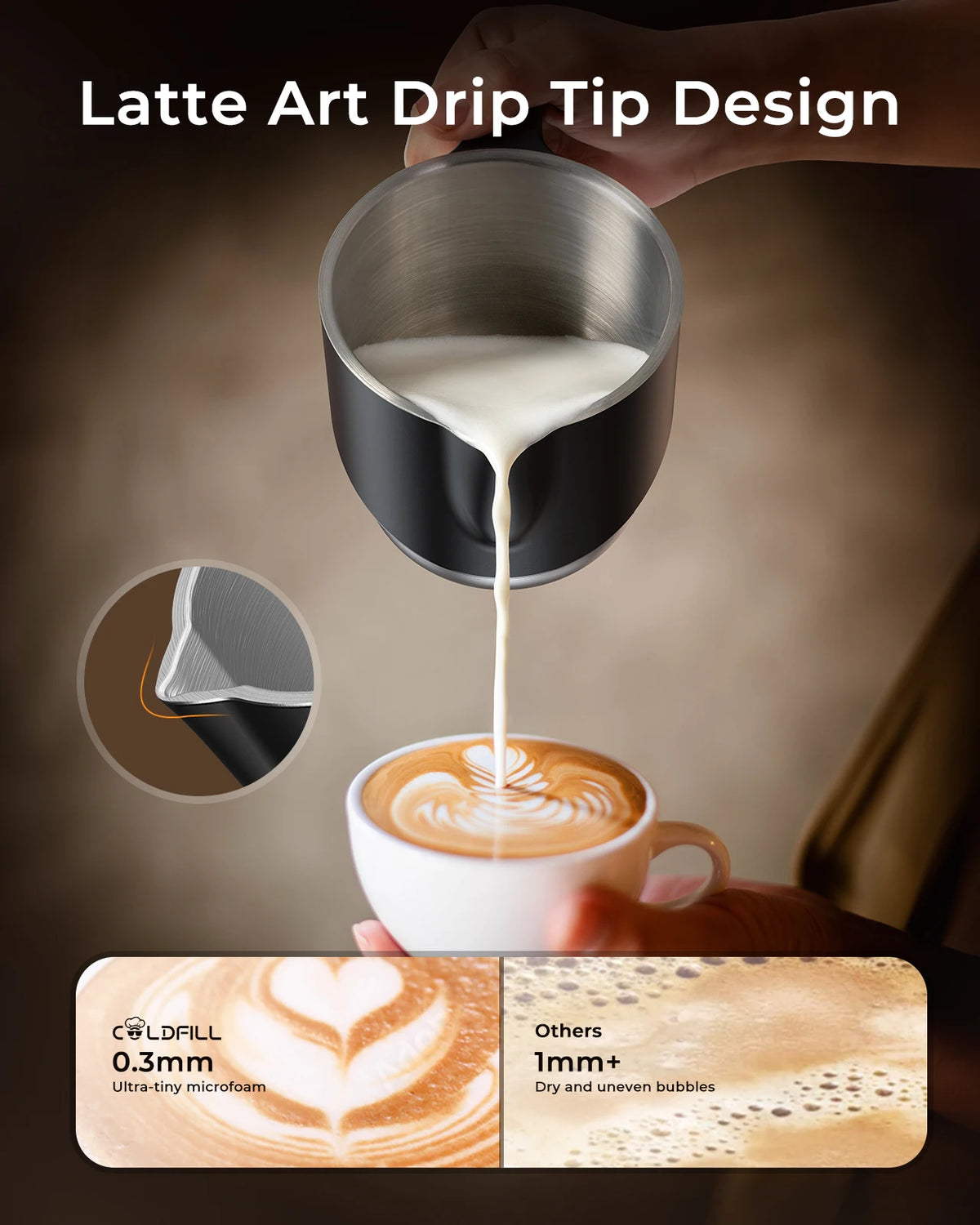 UHOST Electric Milk Frother And Steamer Coffee Maker