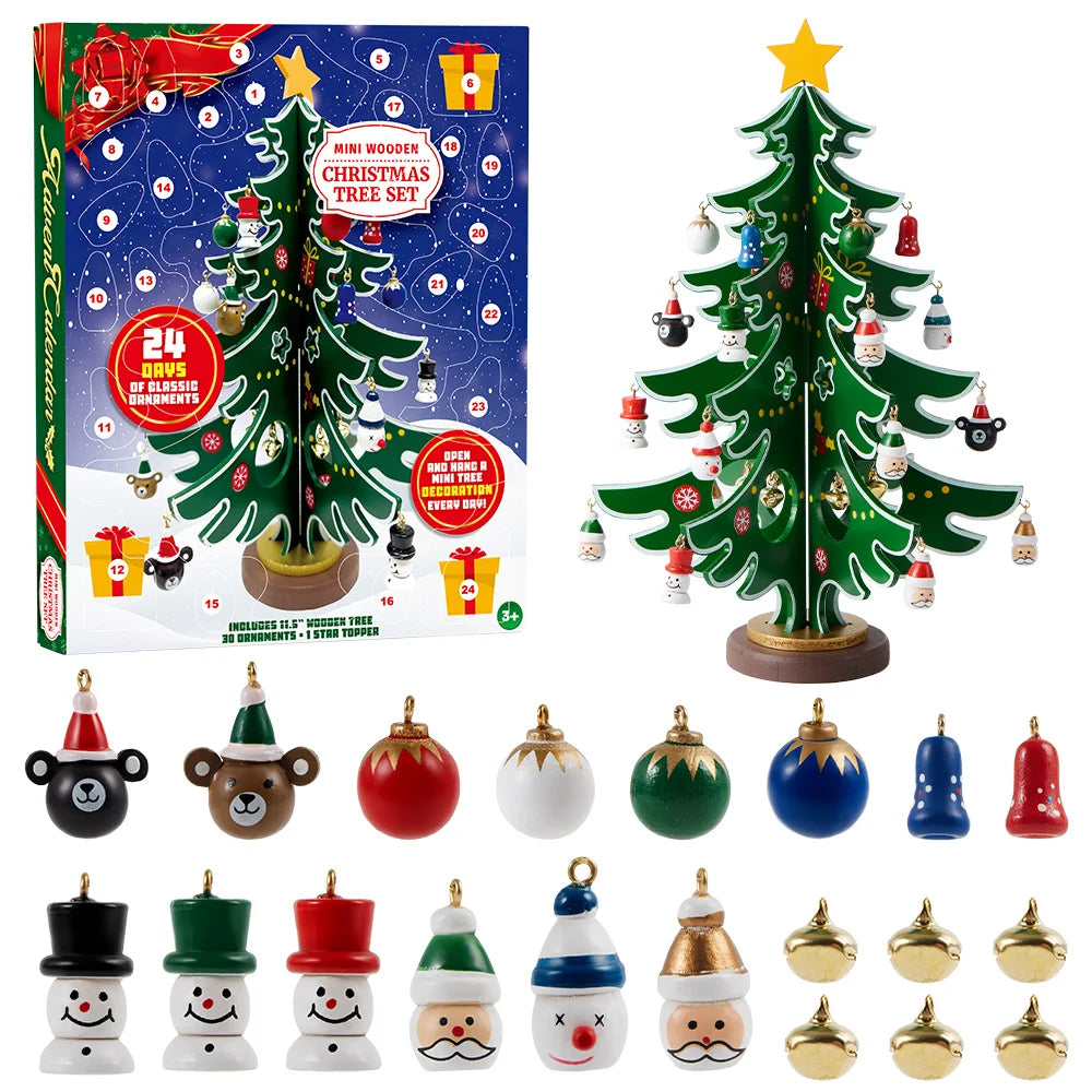 Joyfy Christmas Advent Calendar With Tree Ornaments For Kids
