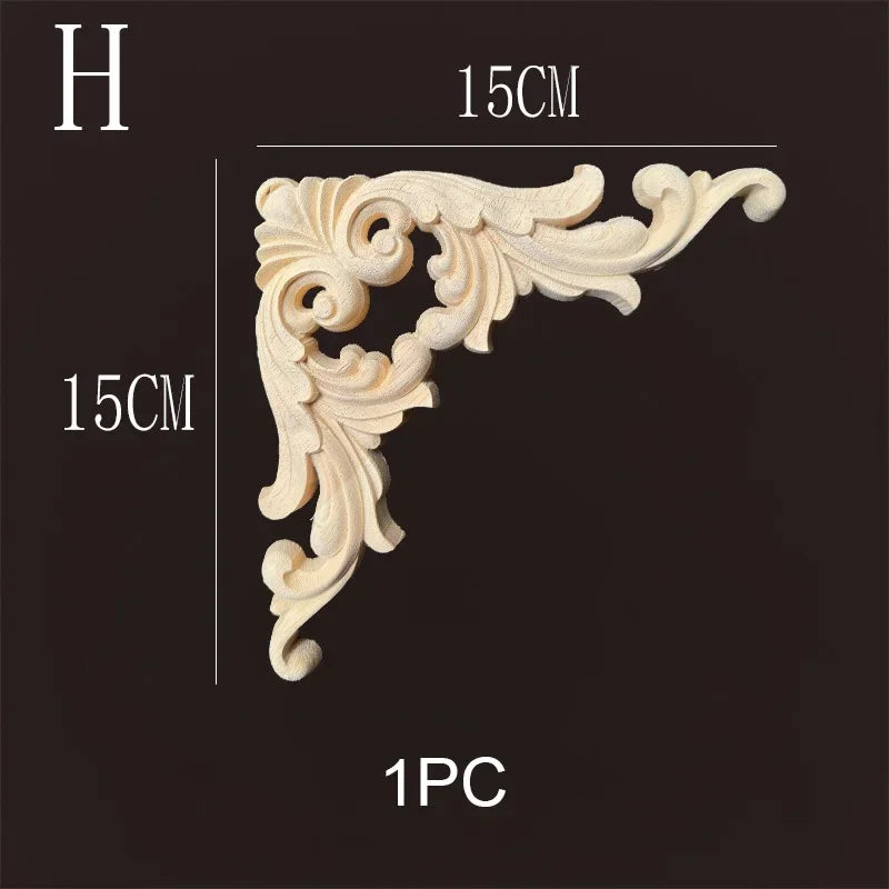 MaYupeT Wooden Corner Onlay Appliques for Furniture and Wall Decor